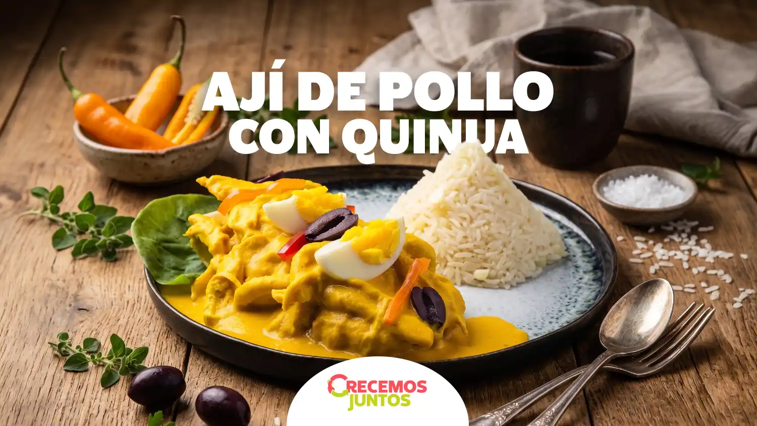 Ají de pollo con quinua