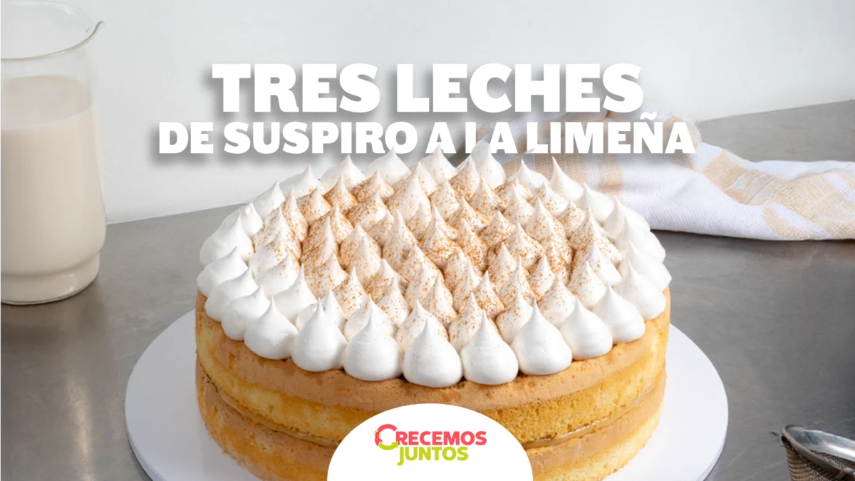 Tres leches de suspiro a la limeña