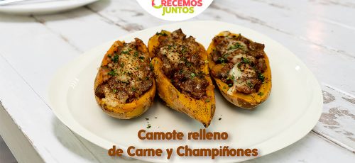 Receta Camote Relleno de Carne